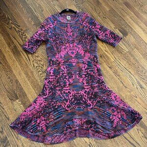 Stunning Knit Missoni Mini Dress with Flared Skirt.